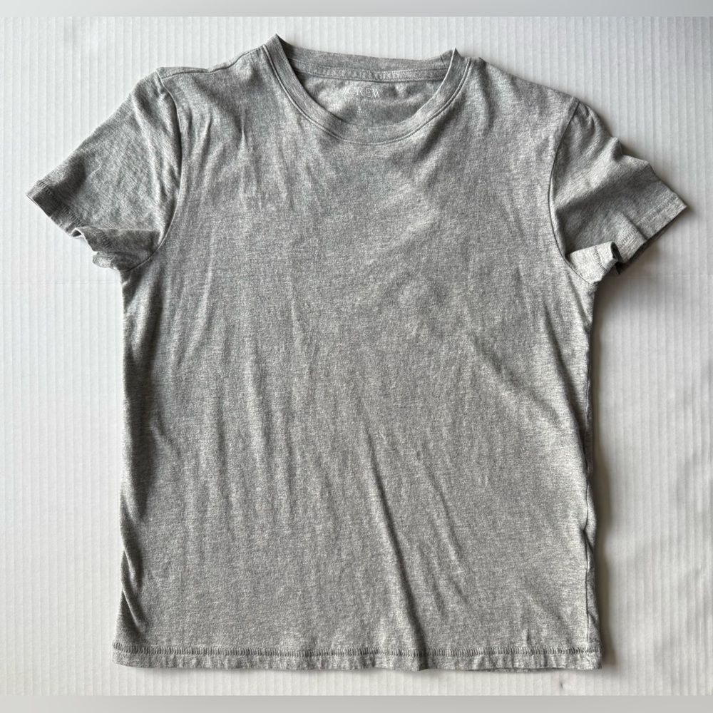 J. Crew Vintage Jersey Classic-Fit Crewneck T-Shirt Heather Gray Size S BY359